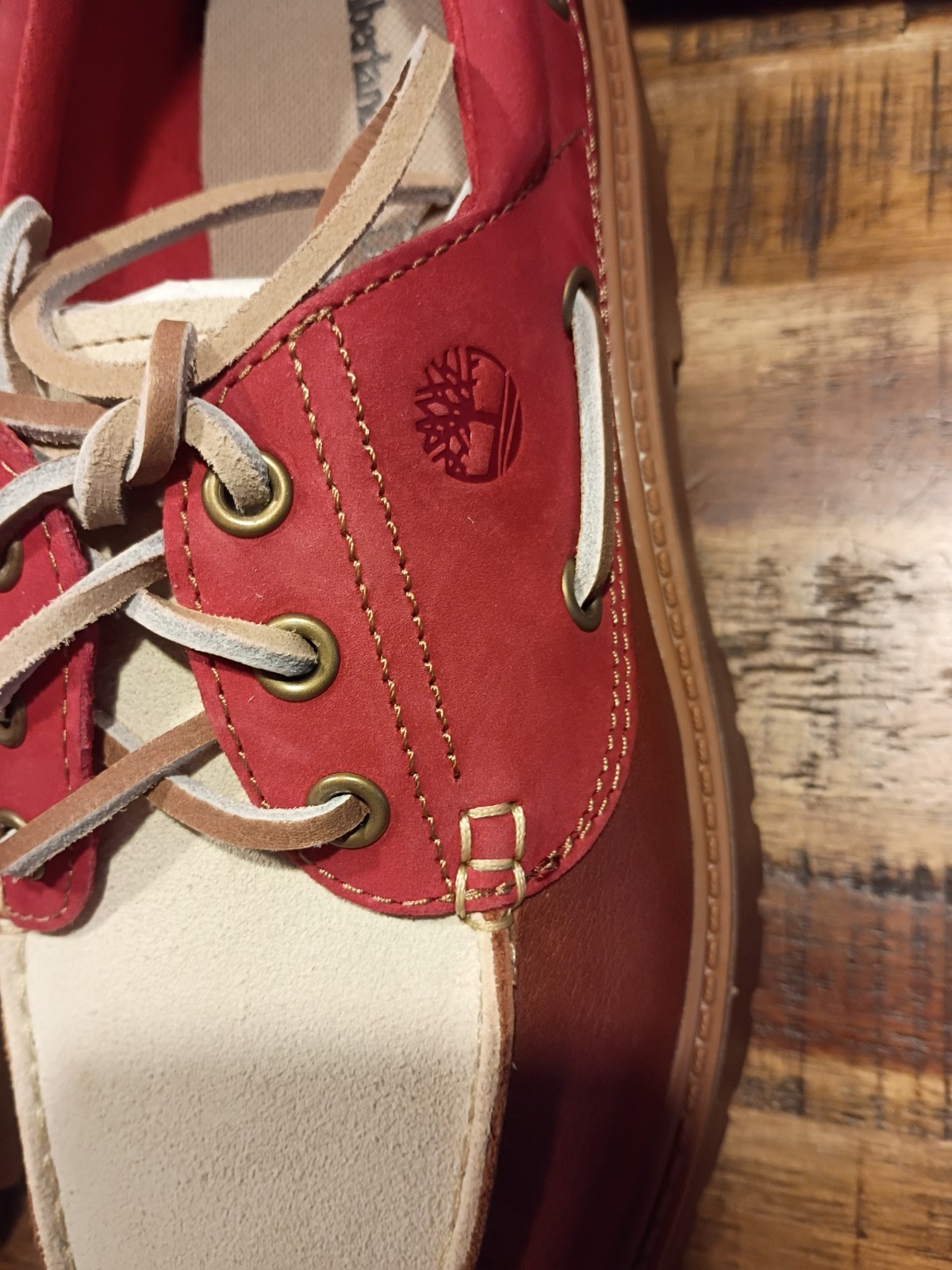 Womens Timberland Stone Street Platform Boat Shoe Rust – Red Prem Leather Sz 9.5