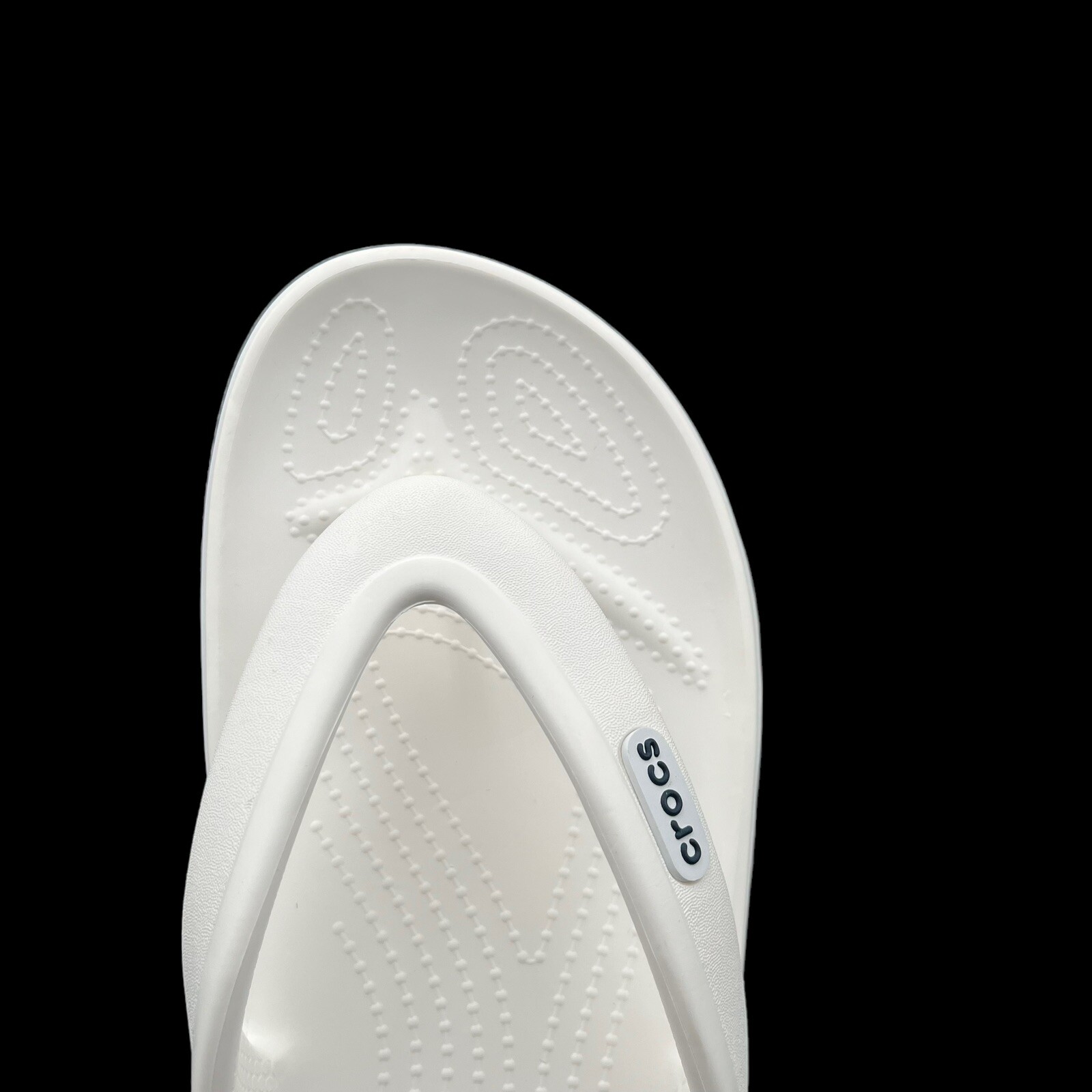 Crocs Bayaband Womens Flip Flop Sandals Size 9 White Navy Blue Water Friendly