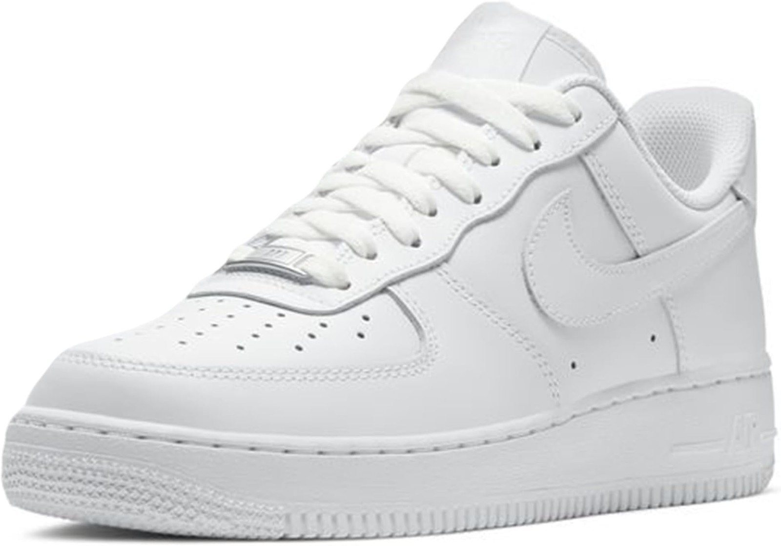 Nike Men’s Air Force 1 ’07 Sneaker – White/Black – 7