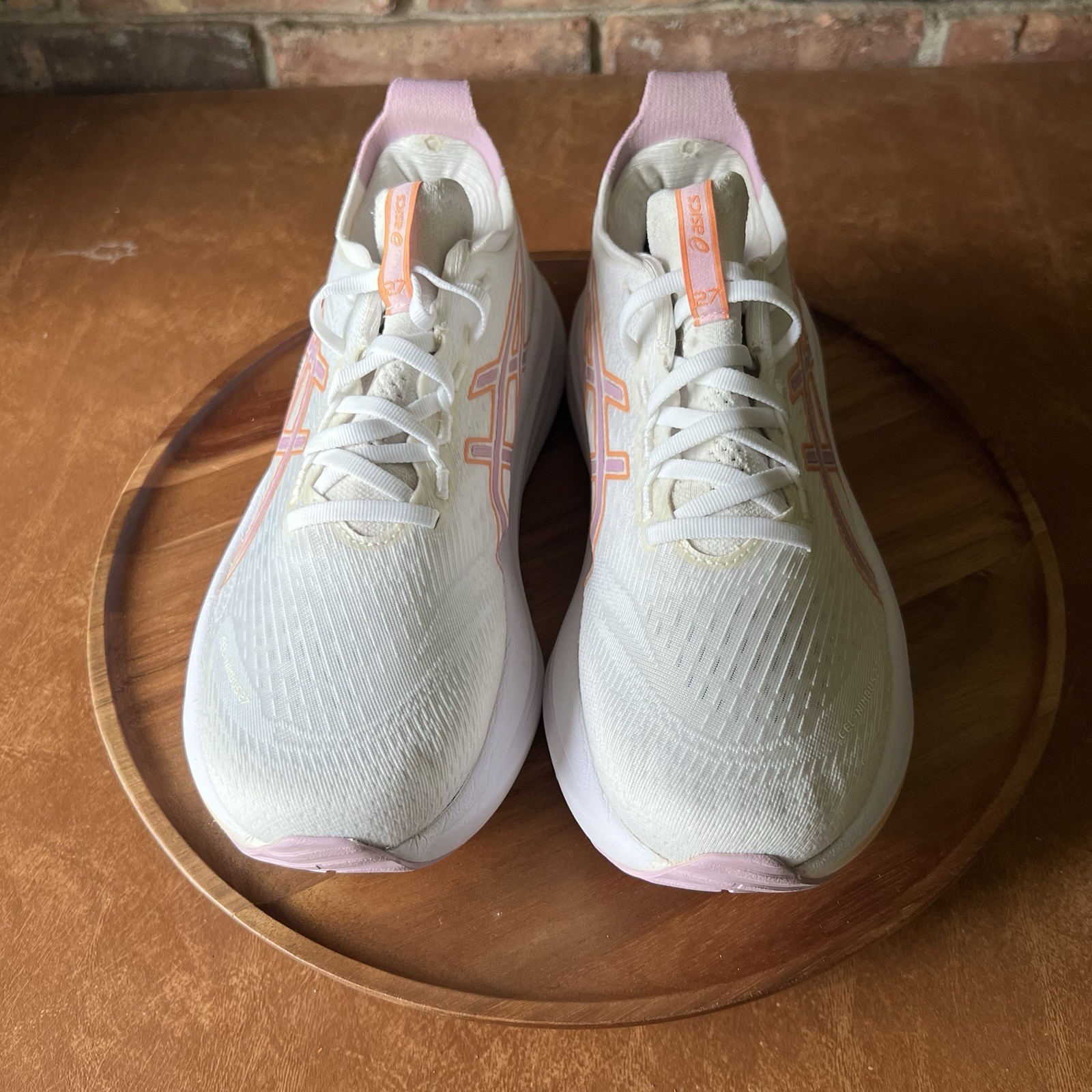 ASICS Gel-Nimbus 27 Max Cushion White Lavender Womens 9.5 Running Shoes Sneakers