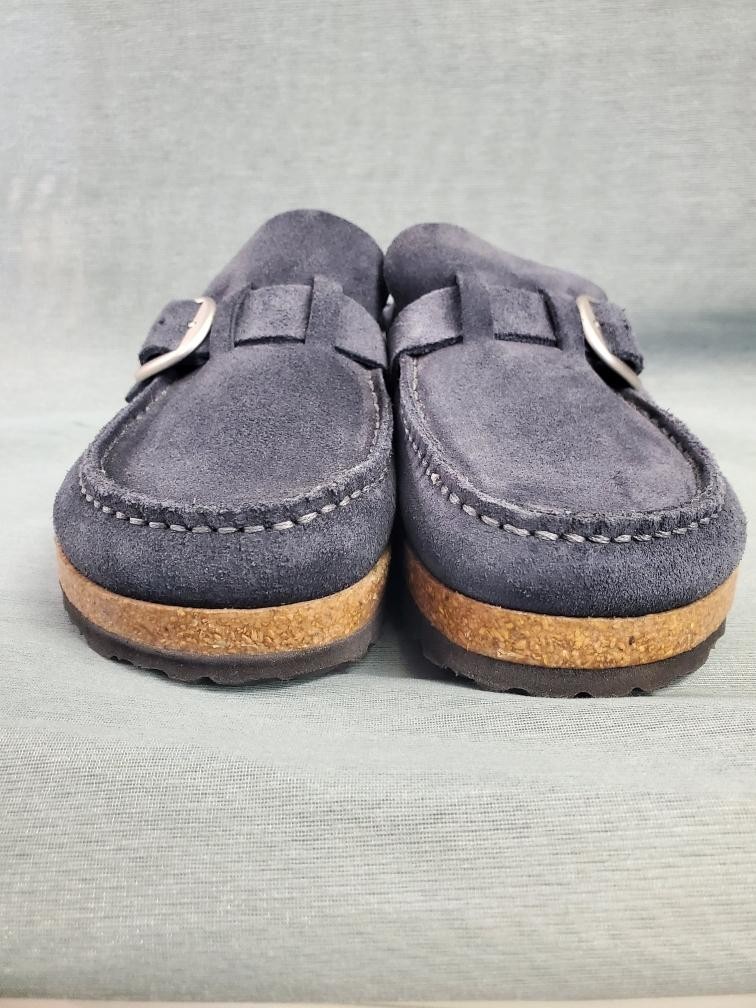 Birkenstock Buckley Suede Moccasin Clogs Bluish Greyish Mules EU 37 US 6-6.5