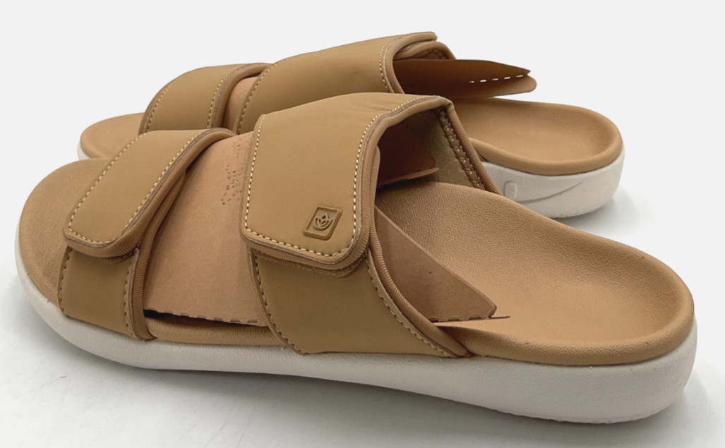 Spenco Kholo Nuevo Women’s Size 7.5 D (Wide) Champagne Comfort Slide Sandal NWOB