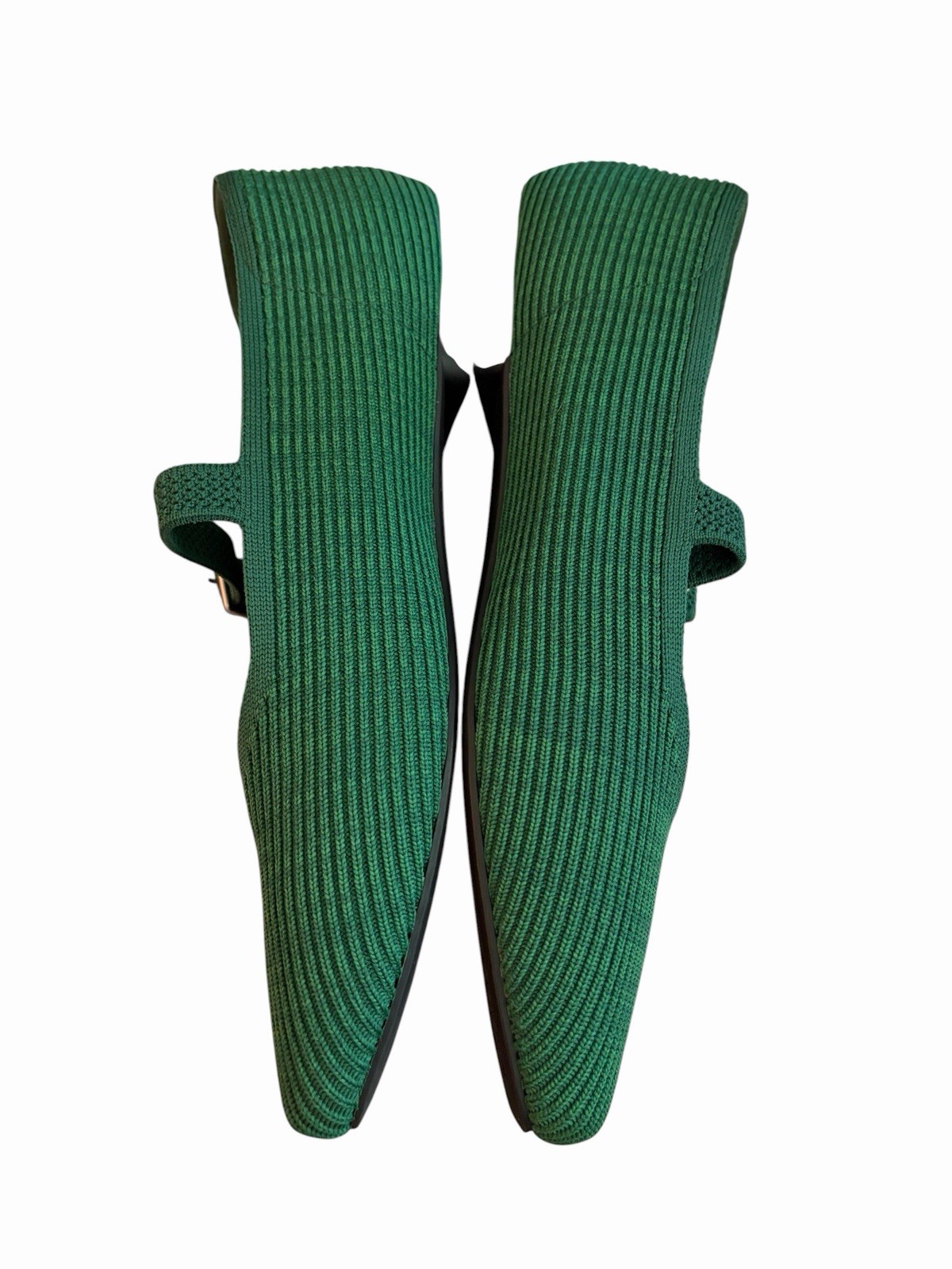 Vivaia Green Square Toe Margot Mary Jane Flat Shoes Sz EU 41 W US 9.5/10