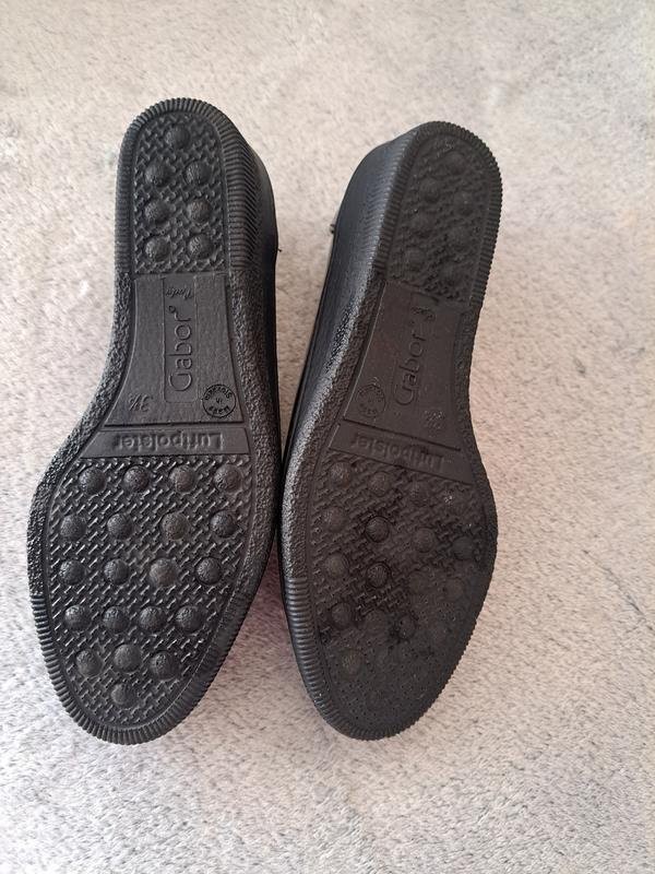 Women Gabor loafers black synthetic leather 35.5