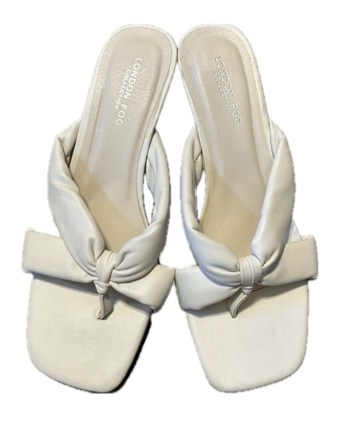 London Fog Mule Sandals. Cream. Women’s Size 9.