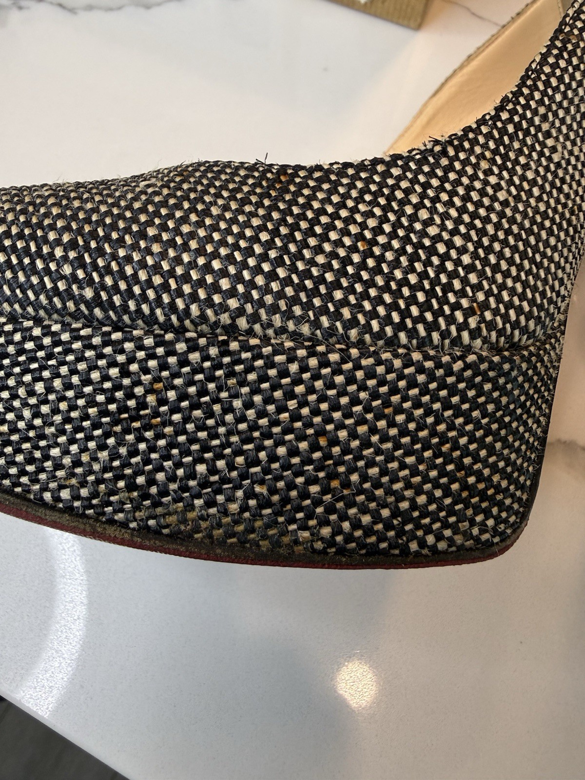 Rare Authentic Christian Louboutin Bianca Pump Red Sole Black/White EU 38.5 8.5