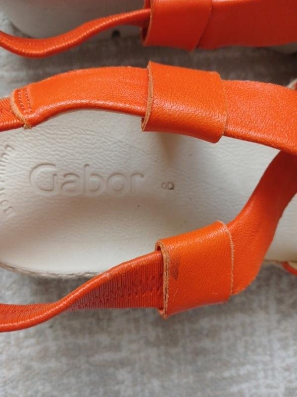 women gabor heels orange leather 39