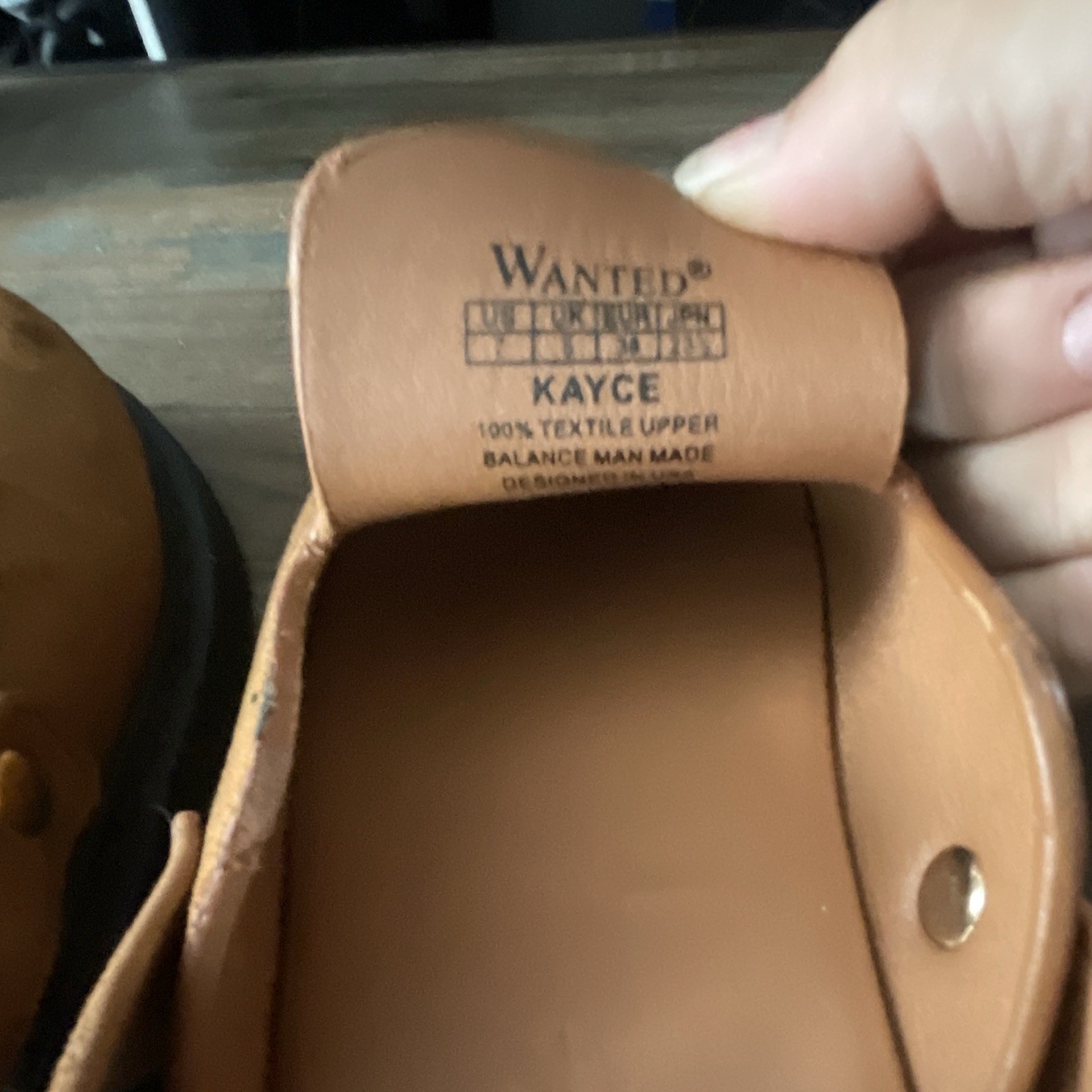 Wanted Brown Slingback Flat Sandals Adjustable Strap Buckle Textile US 7