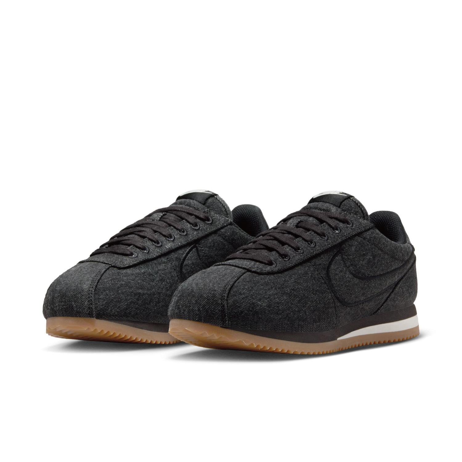 NIKE Women’s Cortez TXT IM8052-010 Black Black Sail Gum Light Brown