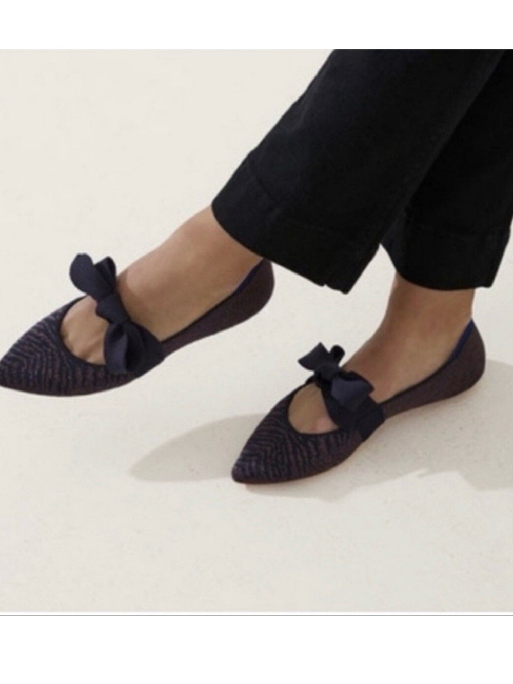 Women’s Rothy’s Retired The Point Mary Jane Twilight Flats with Bow Size 9