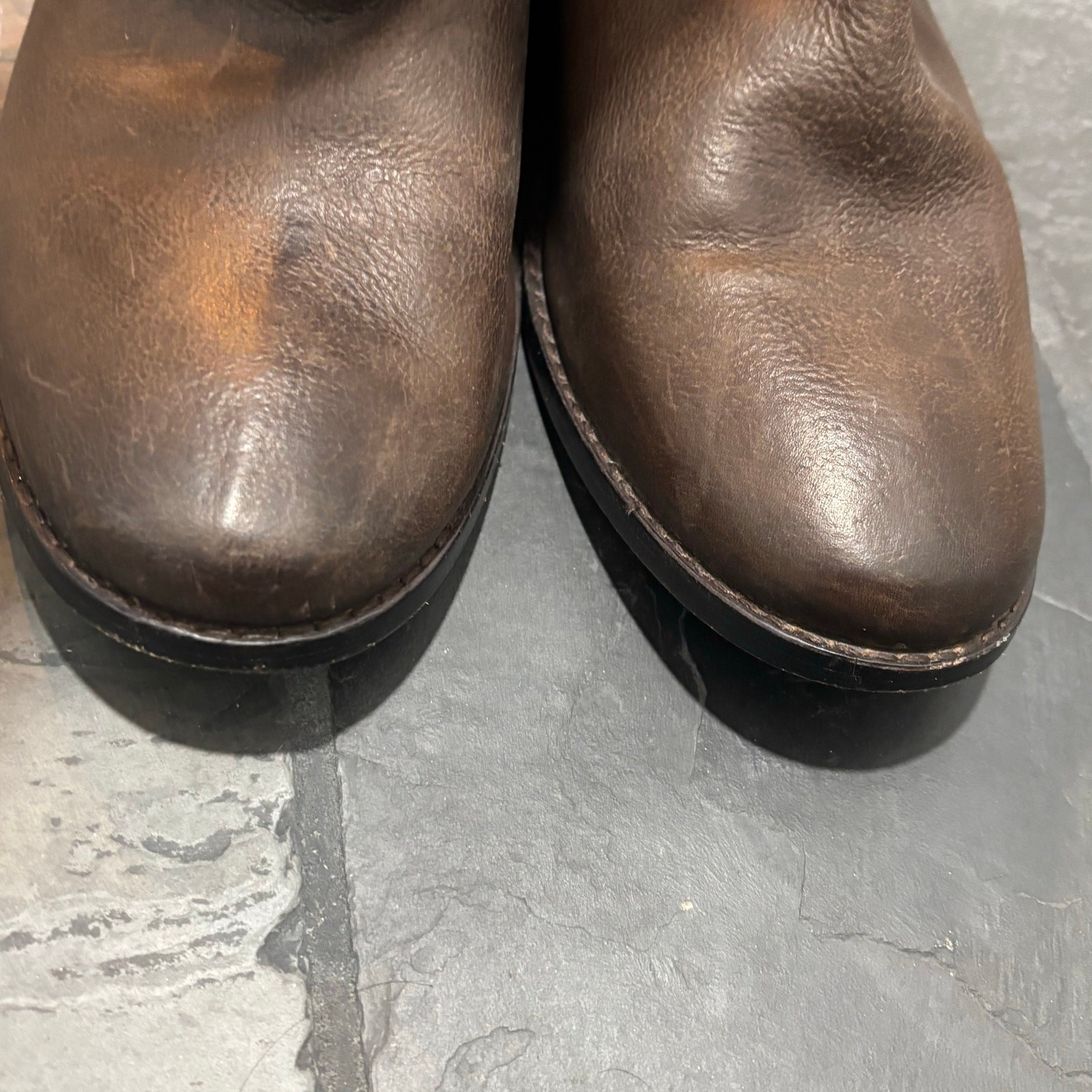 Frye Anna D Ring Brown Leather Knee High Boots – size 9.5M