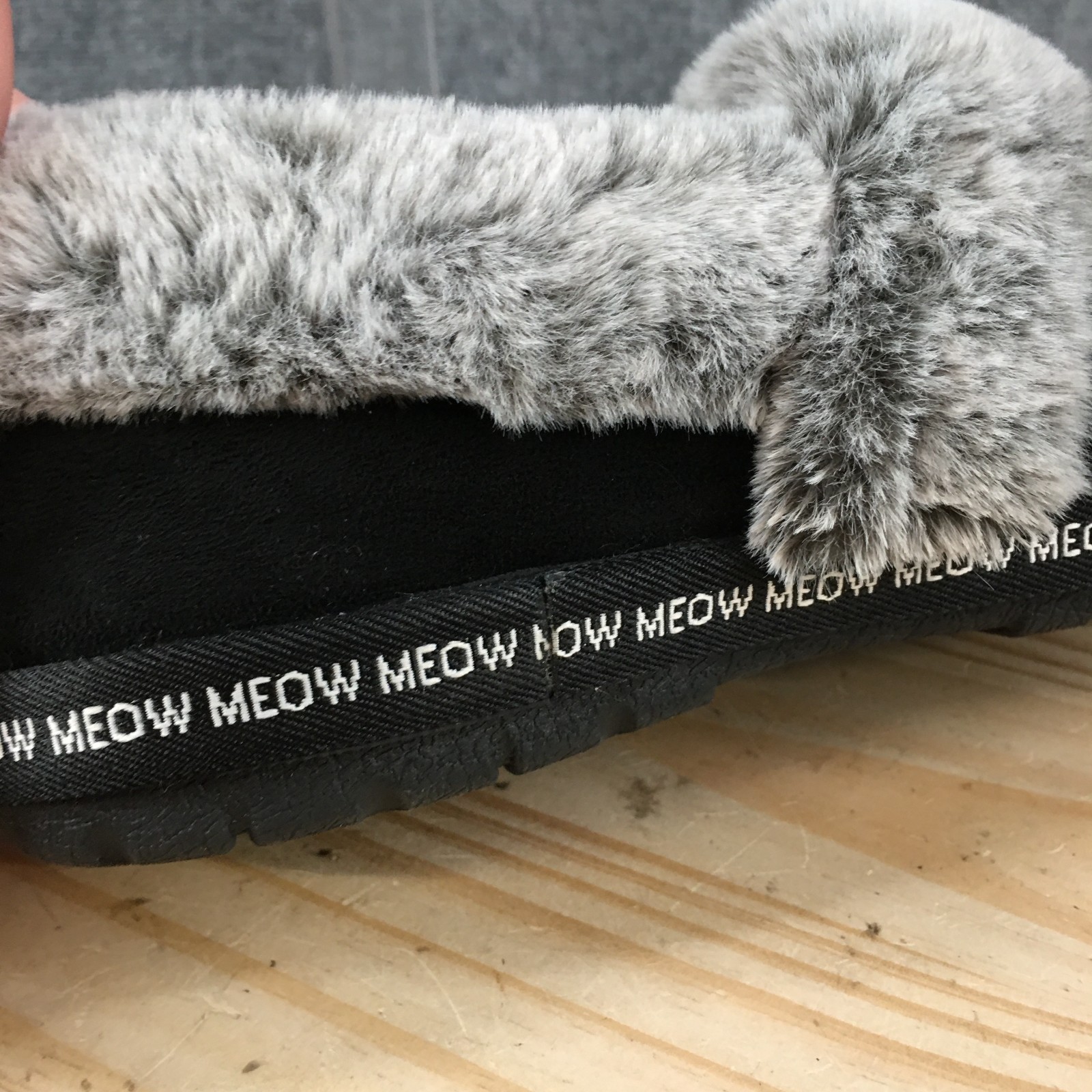 Bobs From Skechers Too Cozy Meow Pajamas Slippers Womens 7 Slip On Black NEW