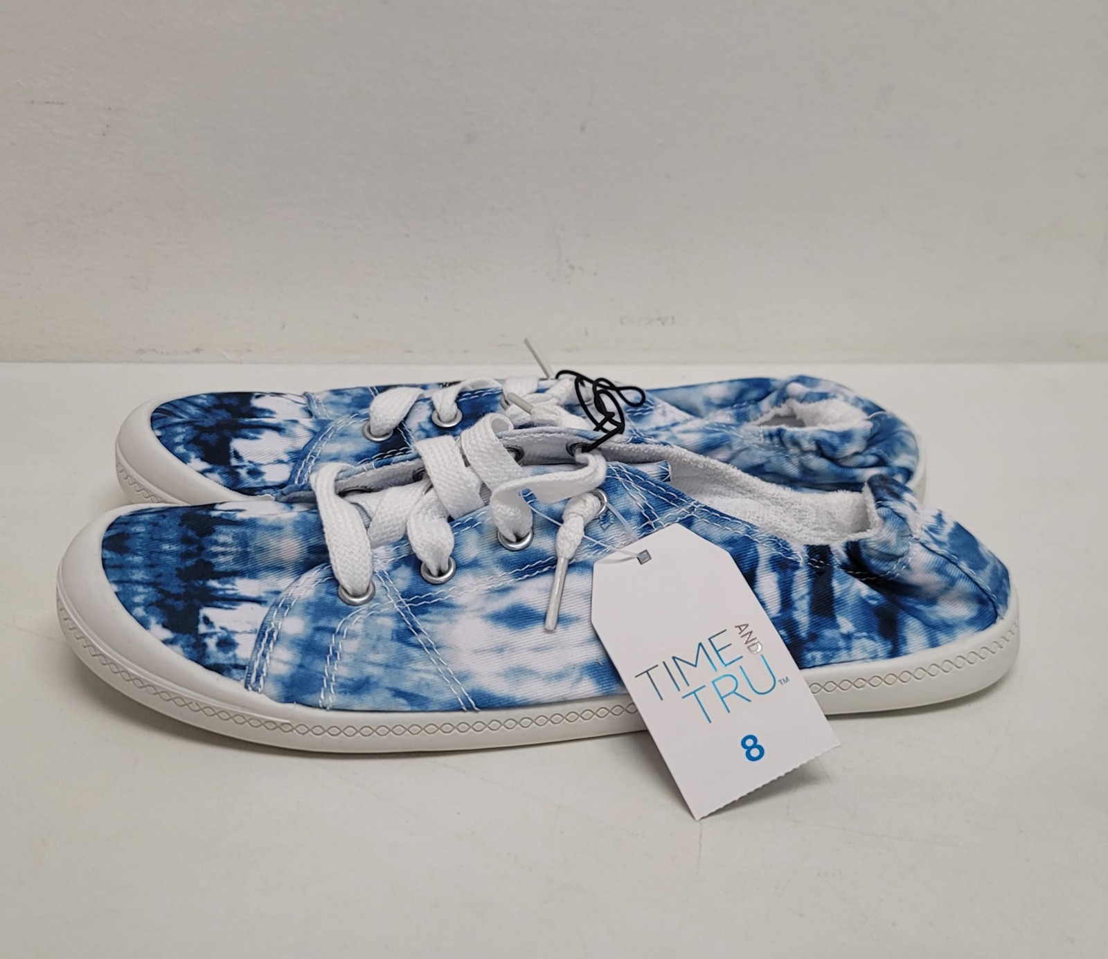Time & Tru Women’s Tie-Dye Casual Scrunch Back Sneaker Shoe – BLUE ☆CHOOSE SIZE☆