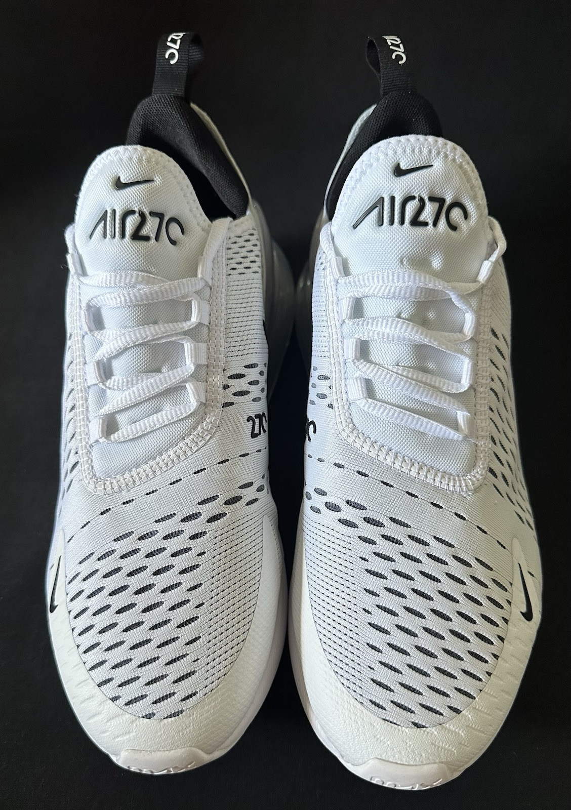 Nike Air Max 270 White Black Oreo Shoes Women Sz 5 Men 3.5 New Rare AH6789-100