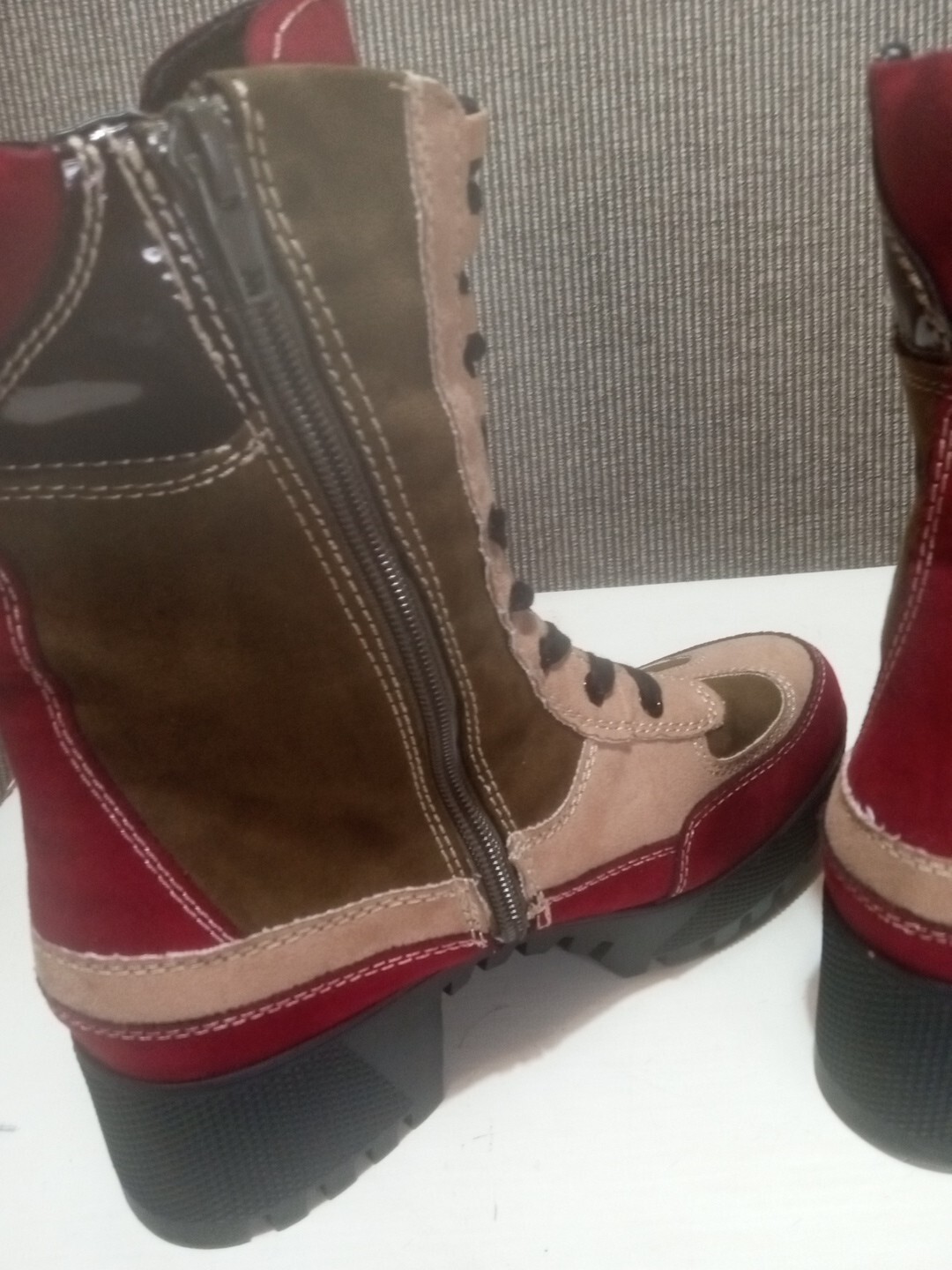 Rouge Boot 2.5 In Super Sexy Side Zip Front Lace Women’s sz 6.5