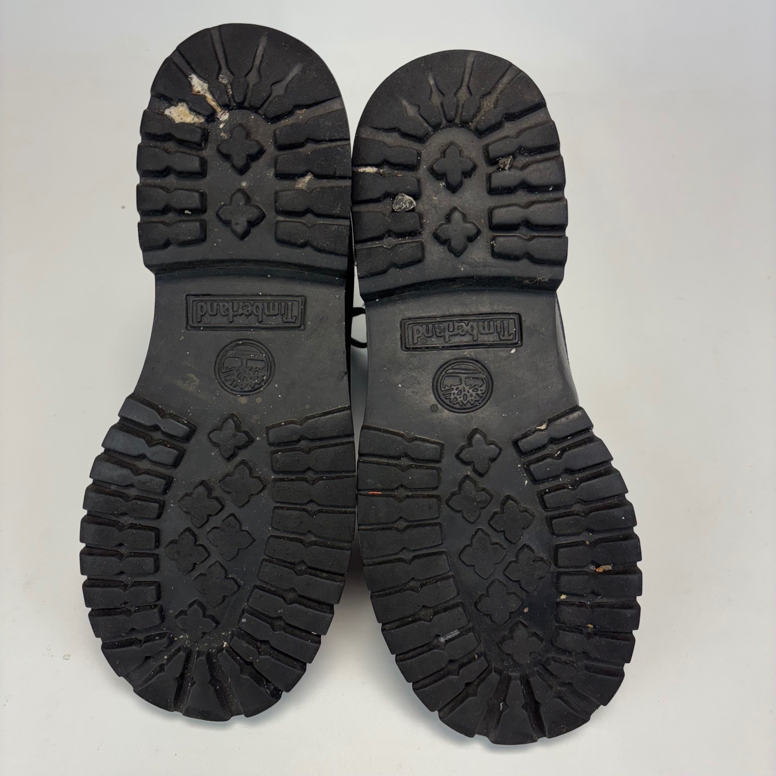 Timberland Ankle Boots Womens 8.5M Black Leather Rugged Lug Sole Workwear Light
