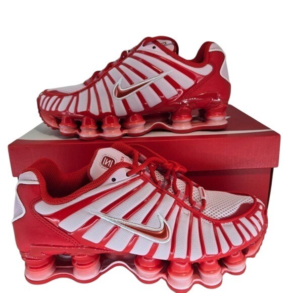 Nike Shox TL Pink Foam Habanero Red White IQ5090-663 6Y Womens Size 7.5 Sneakers