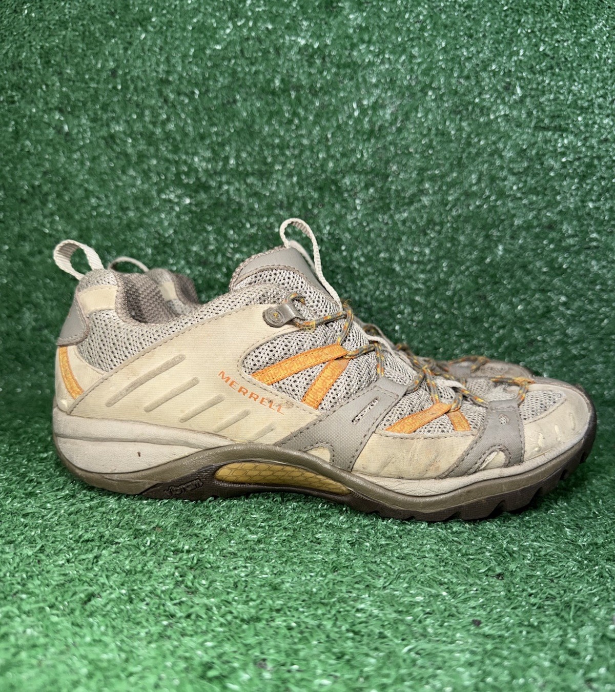 Merrell Siren Sport 2 Women’s Size 9.5 Orange Beige Hiking Shoes Vibram Sneakers