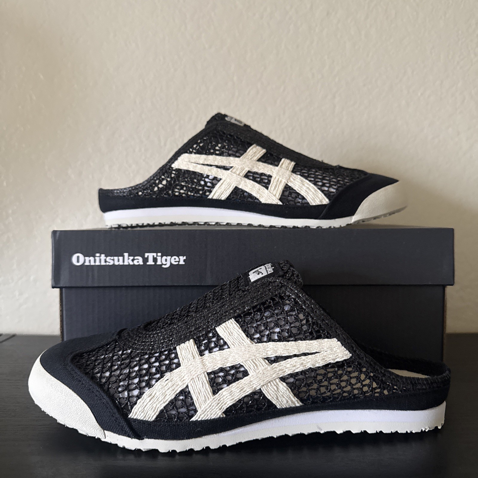 Onitsuka Tiger Mexico 66 Sabot Black/cream 1183C123 Slip On Unisex Shoes