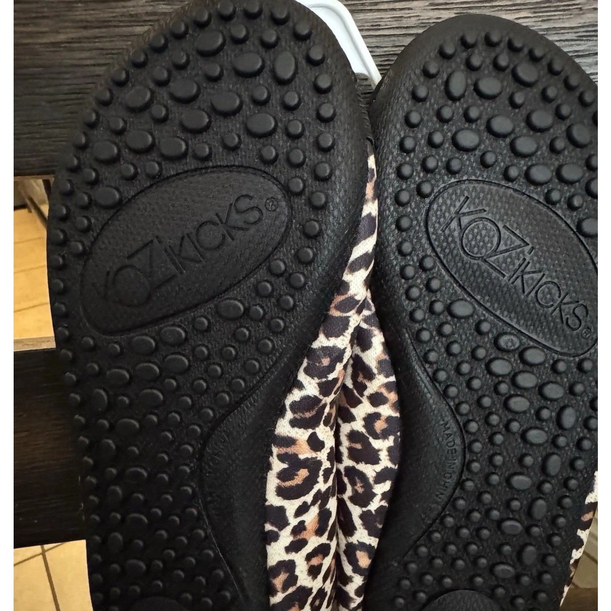 FITKICKS Active Lifestyle Slippers Indoor/Outdoor for Women – Cheetah – Medium