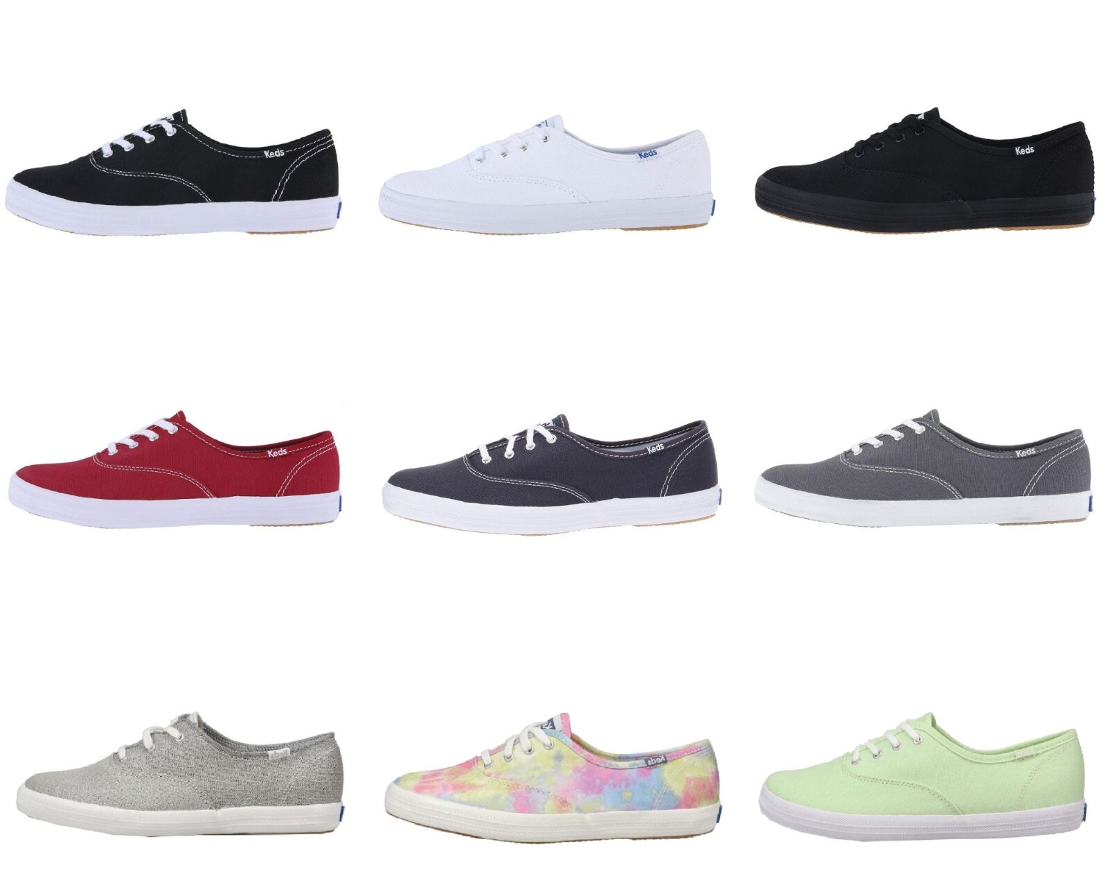 NEW Keds CORE CHAMPION Womens Lace Shoes CANVAS Sneaker Medium / Wide / X-Wide