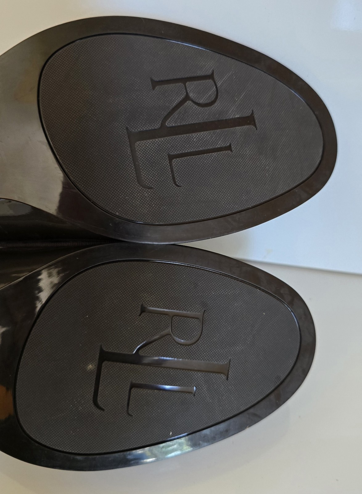 Lauren Ralph Lauren Penny Loafers Brown Gray Patent Leather Women’s 9
