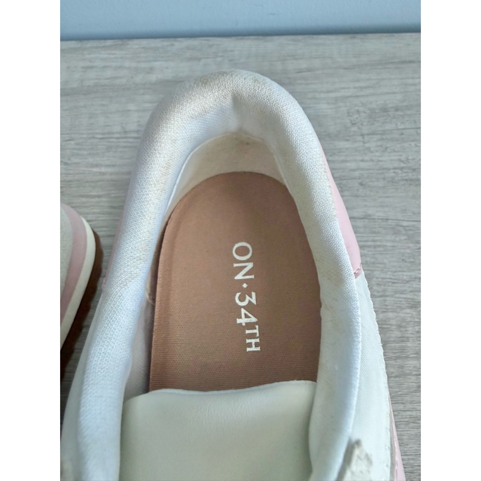On 34th Women’s Pink & White Madison Colorblock Sneakers Size 6