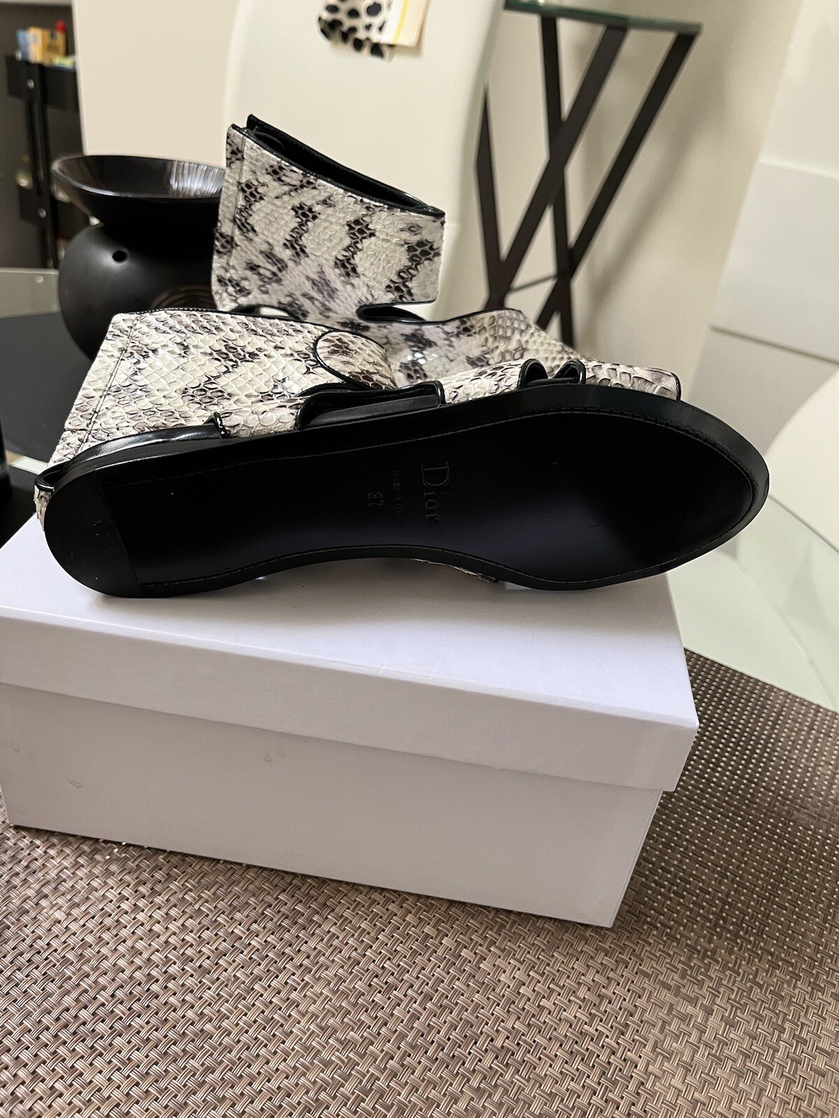 Christian Dior Gladiator Sandals Python Look
