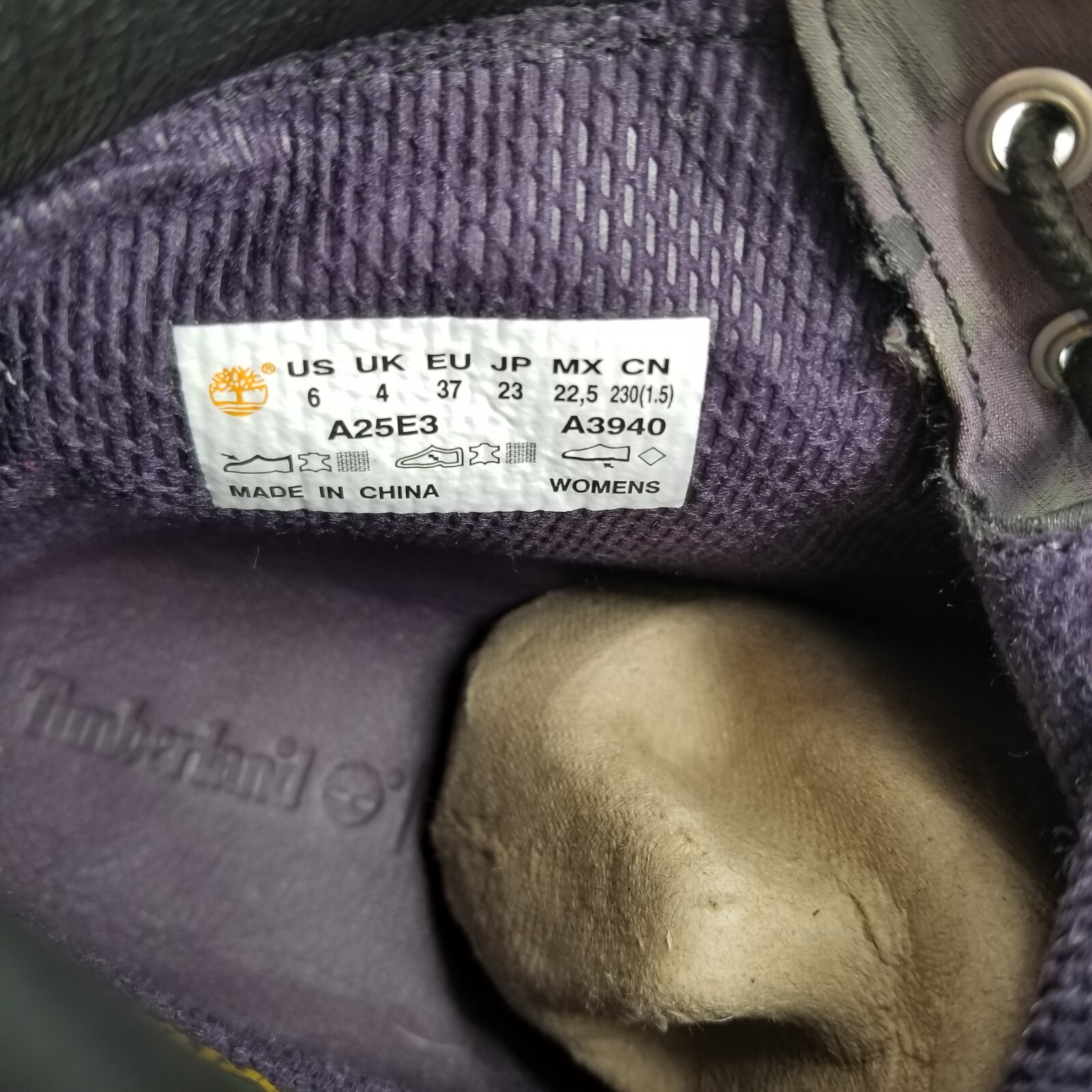 Timberland A25E3 Women Purple 6″ Iridescent Premium Fabric Camo Boots 6
