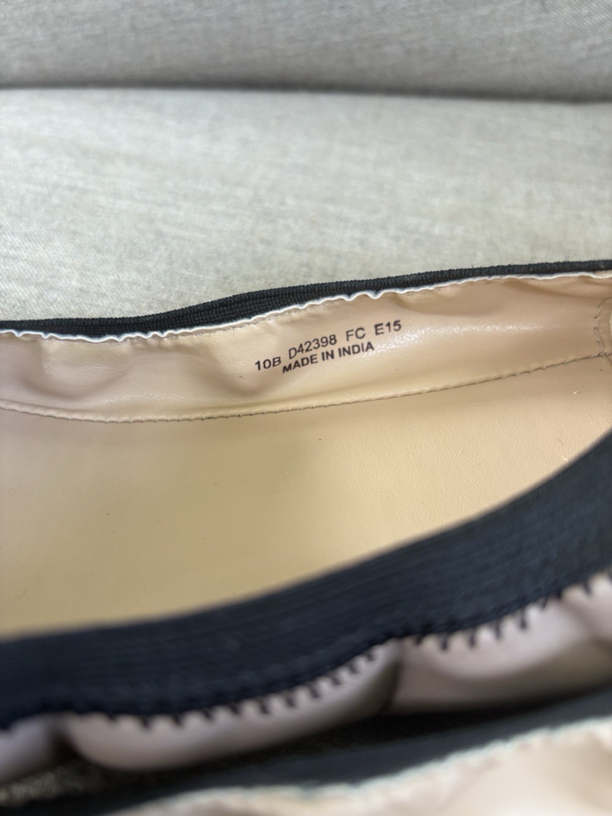 Cole Haan Women’s Ballet Flats Cap Toe Leather Slip-On Beige/Black 10 B