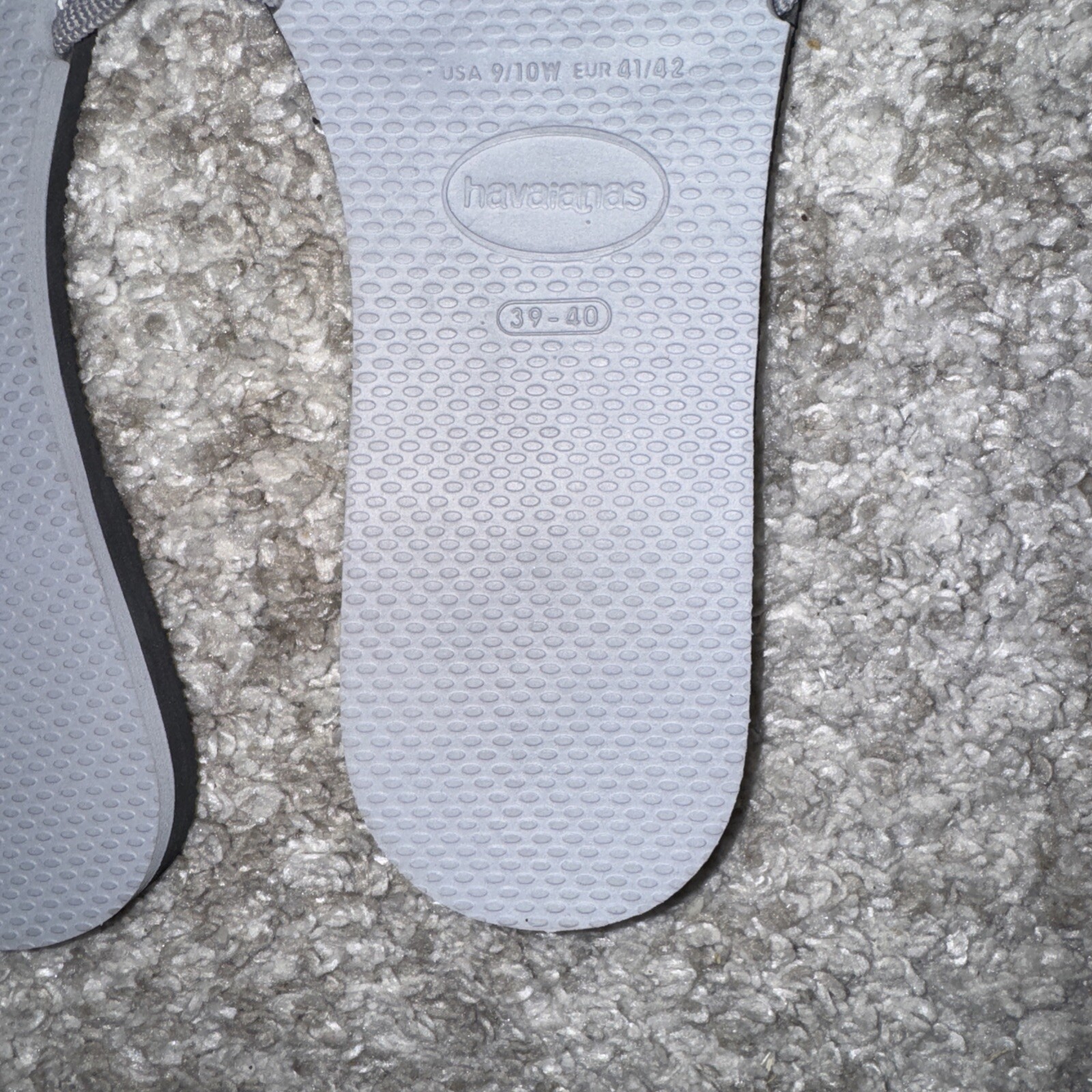 Havaianas Ice Gray Women’s Flip Flops Size USA 9/10 NEW Slides Silver