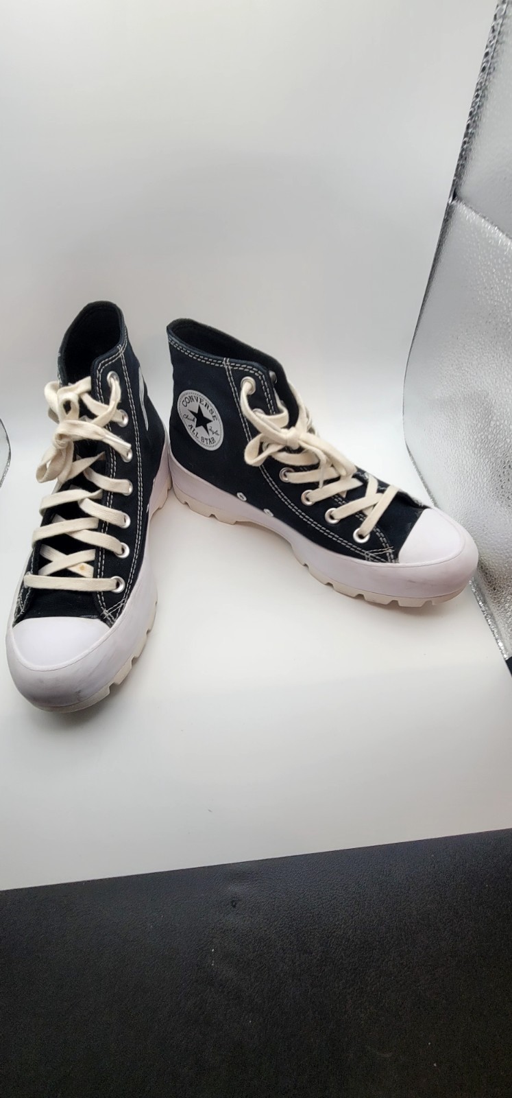 Women’s Converse Chuck Taylor All Star Lugged High Top, Platform Black Size 8