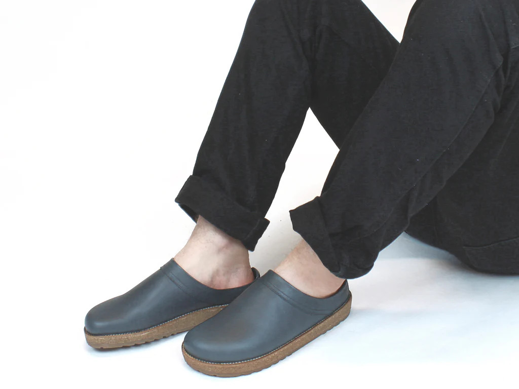 HAFLINGER TRAVEL-CLASSIC UNISEX SLIPPERS LEATHER CLOGS SABOT