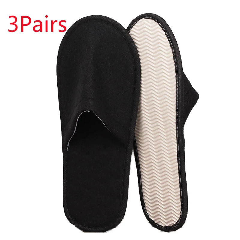 1-3Pair Disposable Slippers Women Men Travel Slipper Home Indoor Guest Shoes Non