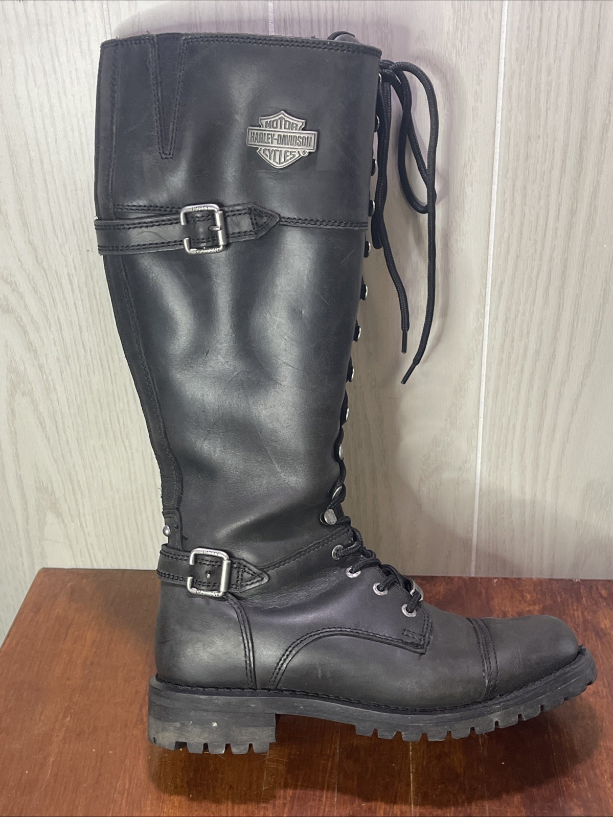 Harley-Davidson Women’s Beechwood 15″ Motorcycle Boots Black Size 9M D83856