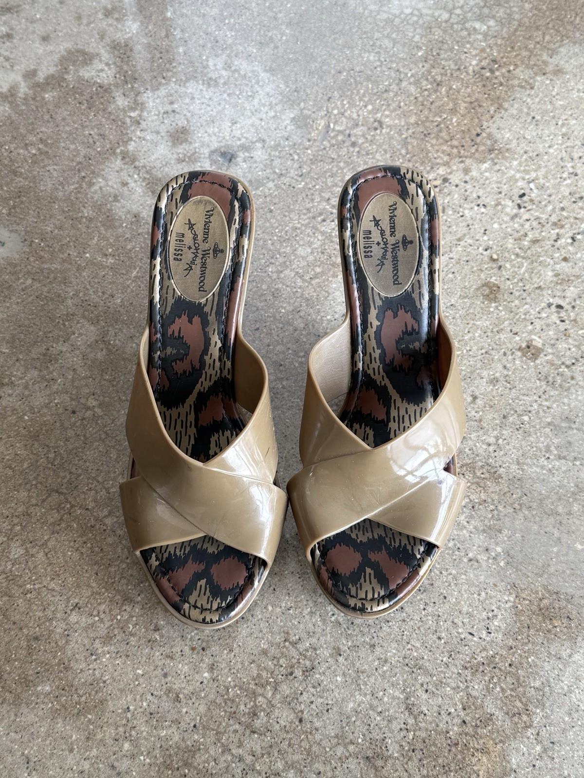 Vivienne Westwood X Melissa Colab Beige Wedge Slip-On US 9