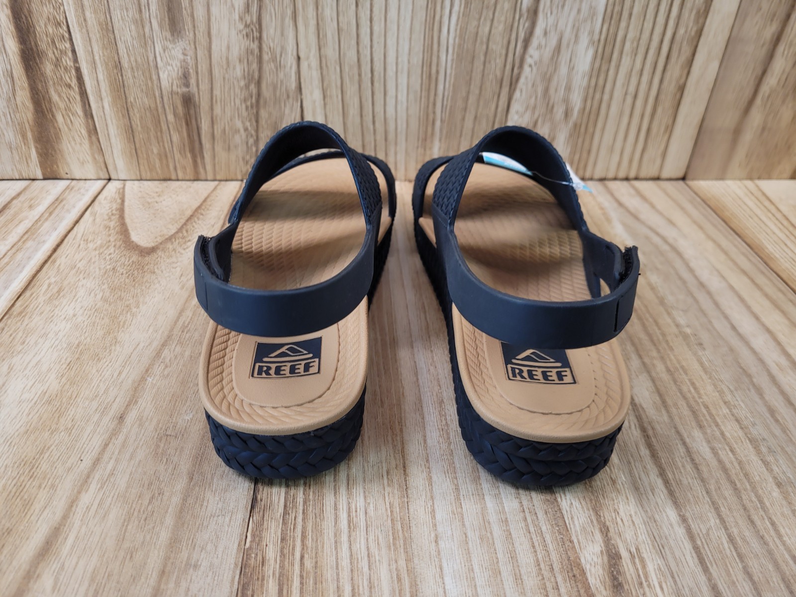 Reef Womens Water Vista Black Tan Size 8 NEW WITH TAGS