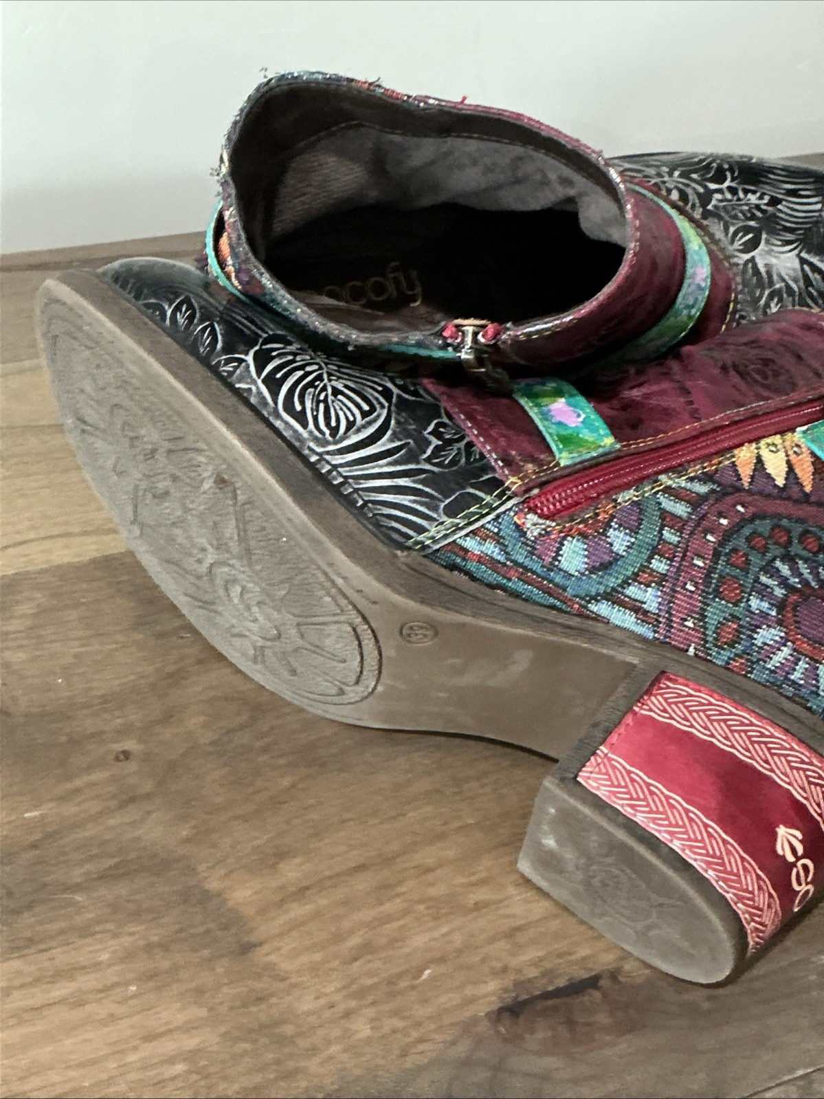 Socofy Bohemian Style Ankle Festival Boots Size 39/ US 8.5