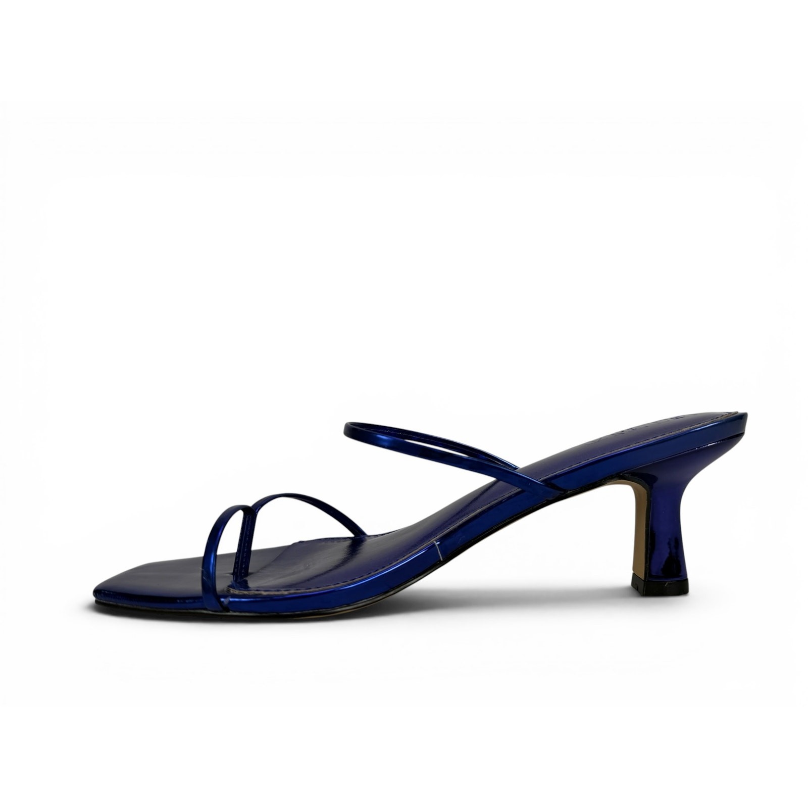 Faryl Farylrobin Aria Sandal Womens 8.5 Metallic Purple Blue Square Toe Strappy