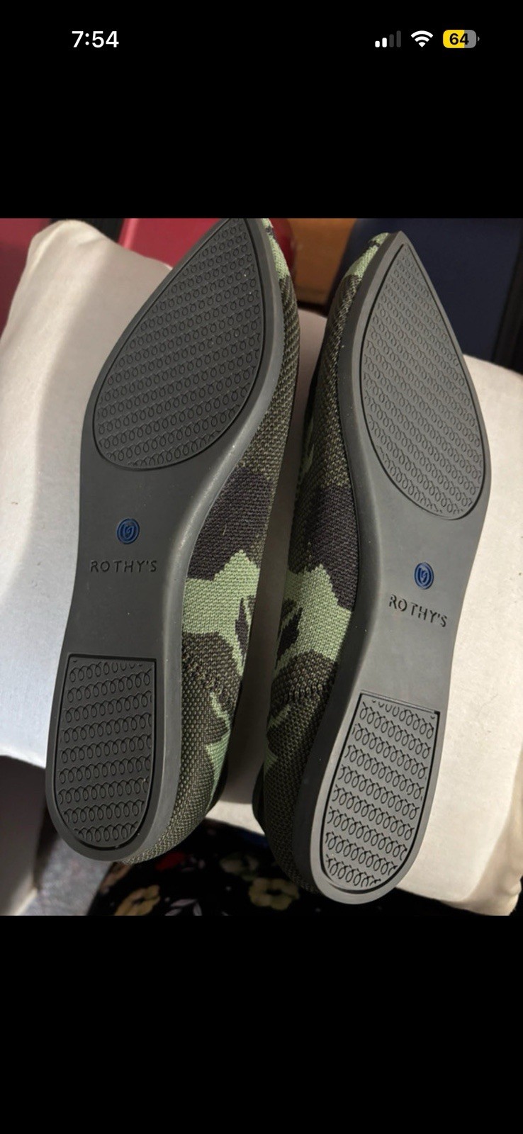 Rothy’s Women’s Camouflage Knit Slip-On Pointed Toe Flats US 8.5