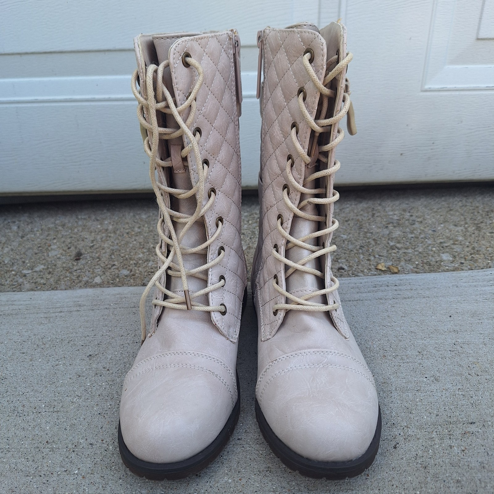 Combat Boots Daily Shoes Chunky Heel Size 7.5 Hiking Outdoors Gorpcore Trails