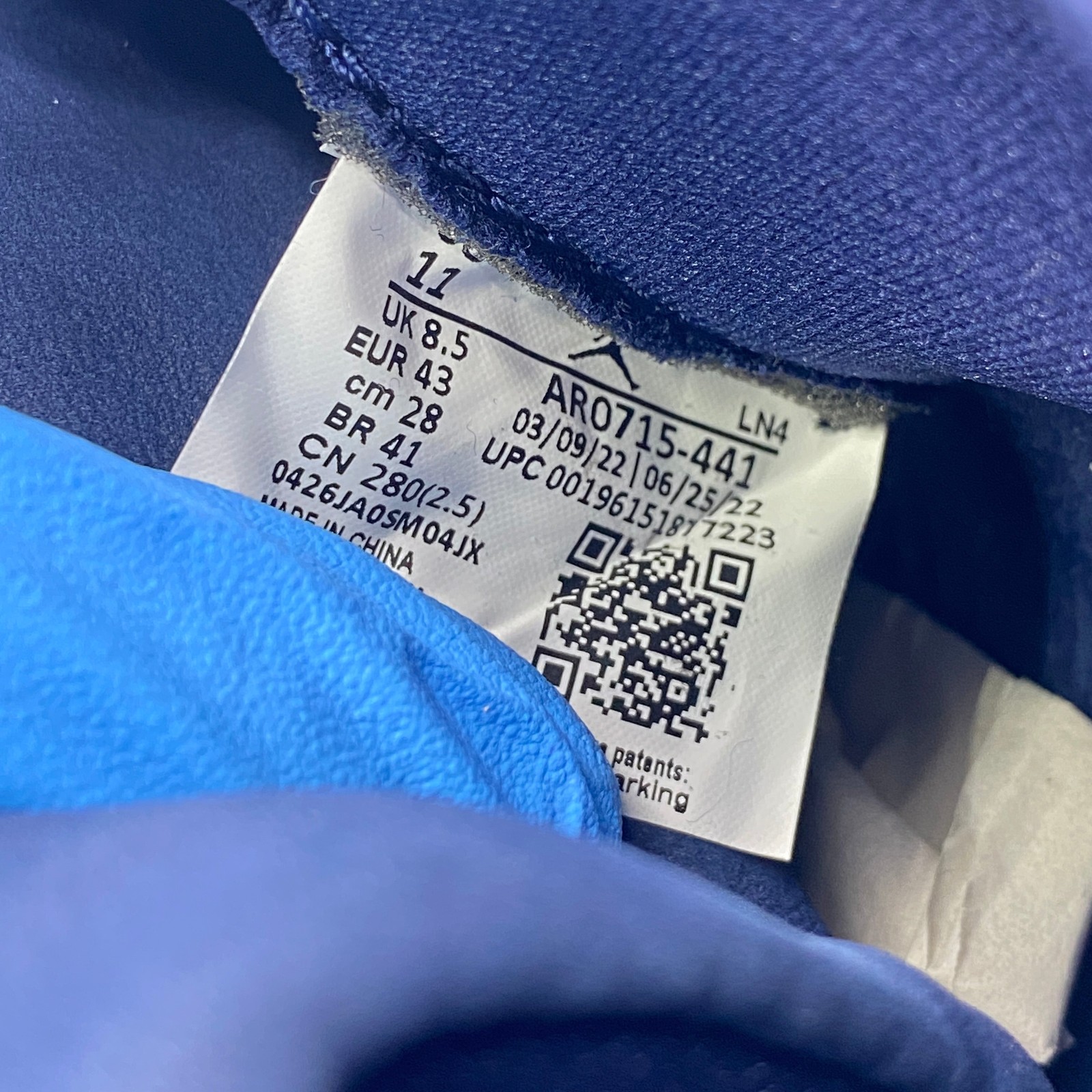 Air Jordan (W) 11 Retro «MIDNIGHT NAVY» 2022 – Size 11W – ar0715 441 (14723-2)