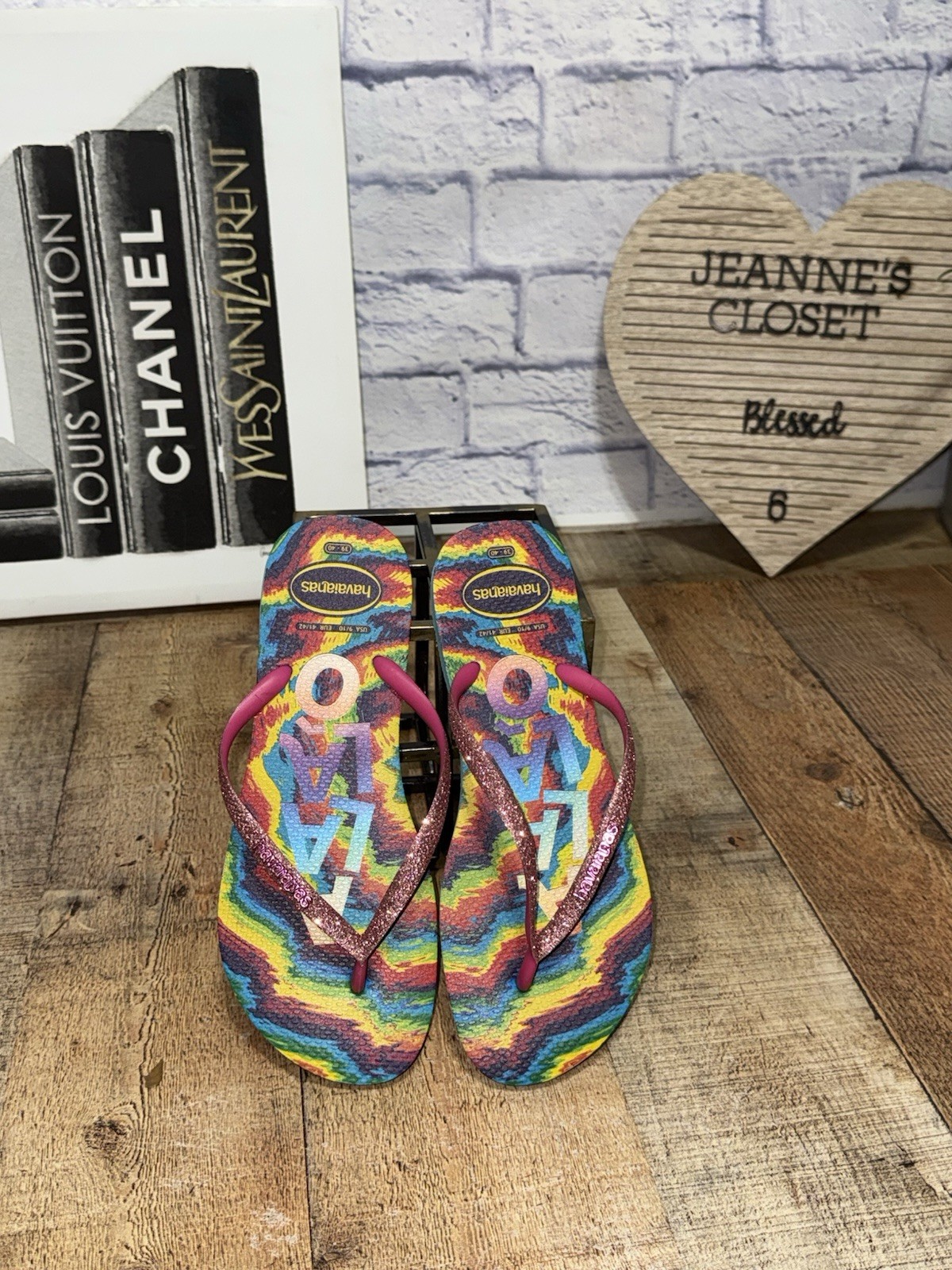 NEW Havaianas Slim Carnaval Flip Flops multicolor These appear new without tags