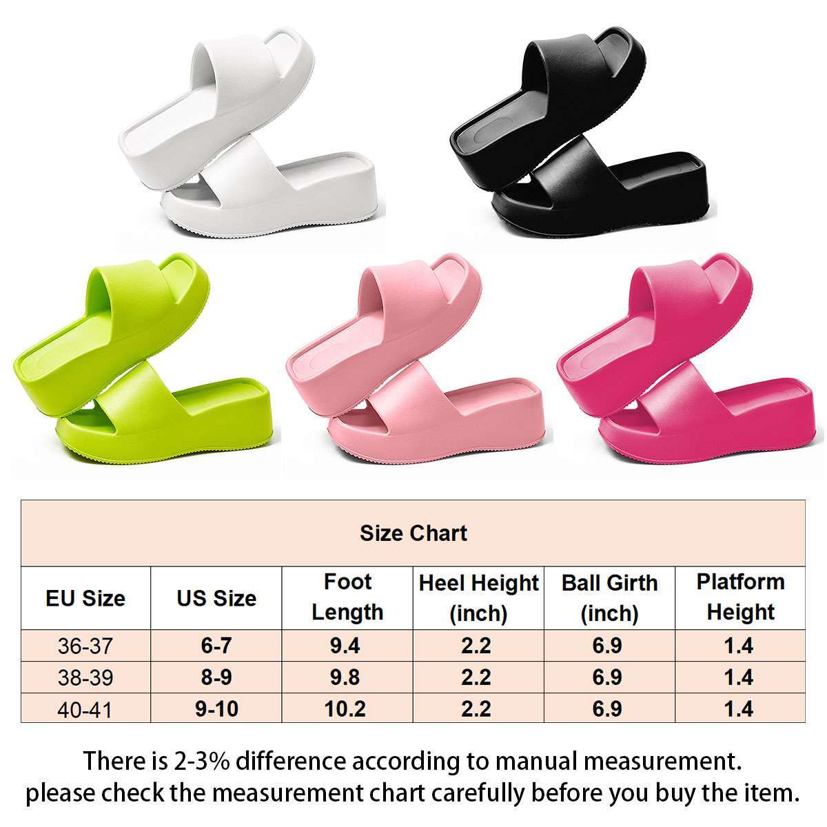 Womens Slippers Shower Non-Slip Bathroom Sandals Outdoor Soft Platform Shoes