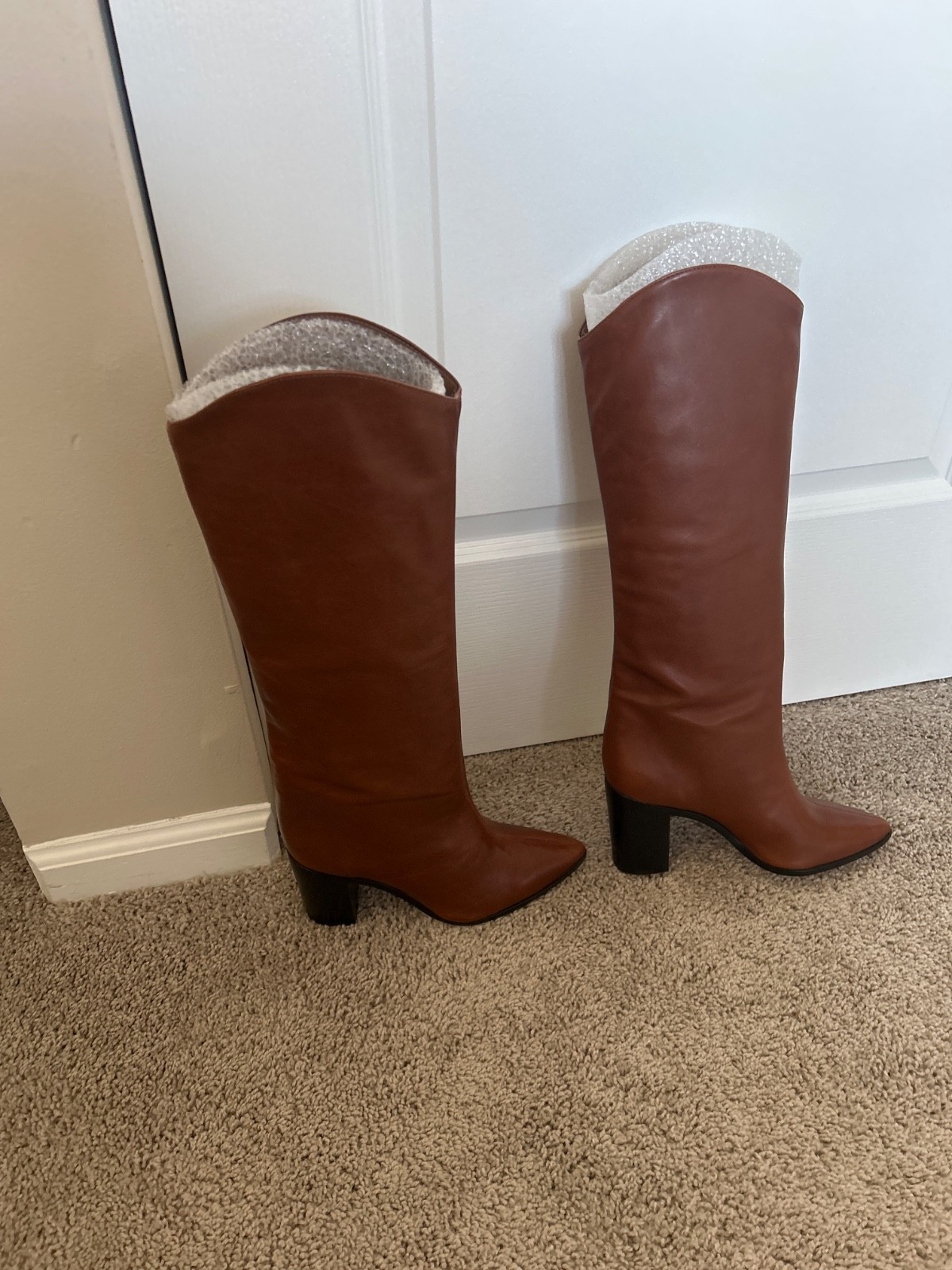 Schultz brand leather knee high boots women size 6