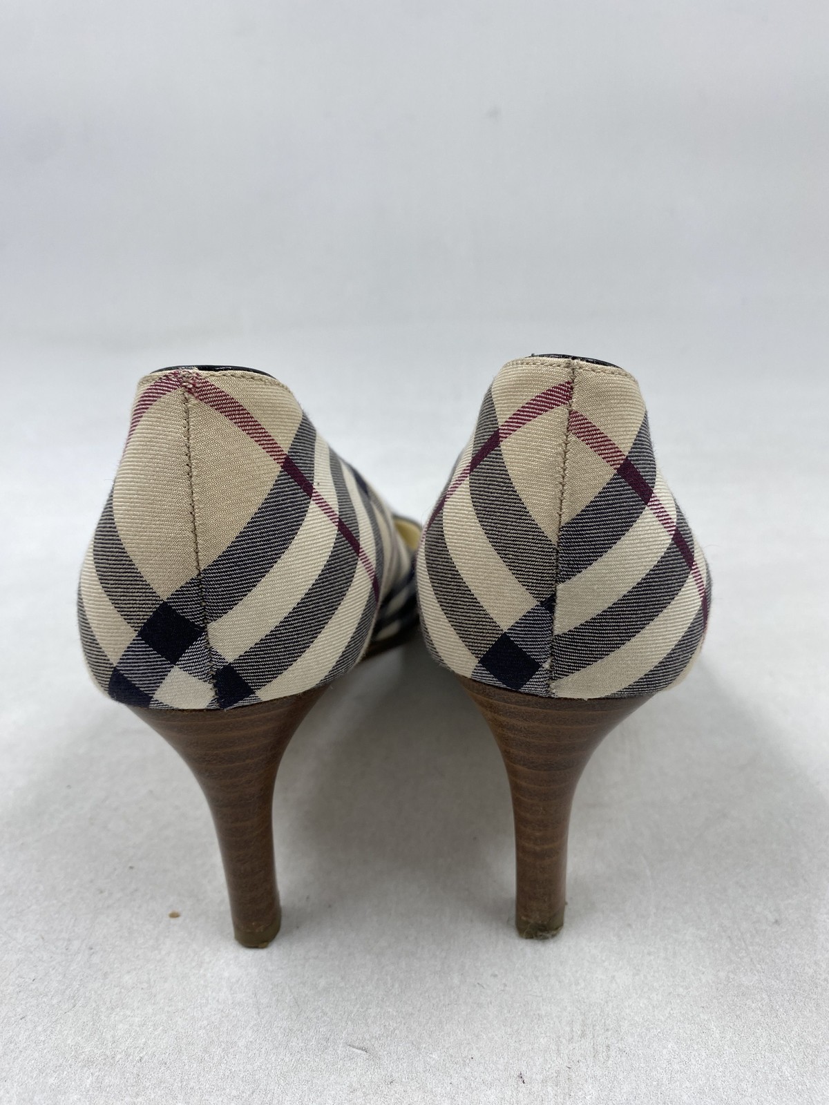 Burberry Check Dame Beige Pumps W 6