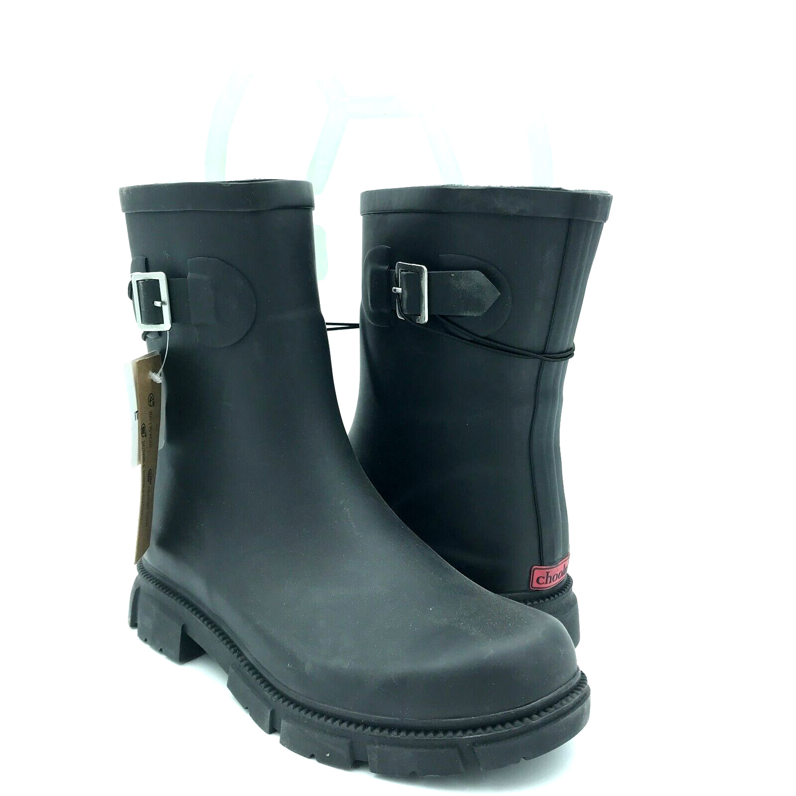 Chooka Women’s Unlined Rain Boots Pick A Size – Black Rubber