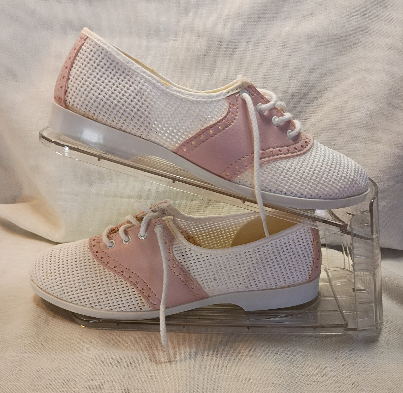 Modern Miss Rare 1930’s -1960’s Sporty Saddle Mesh Flat Shoe Women’s size 8.5