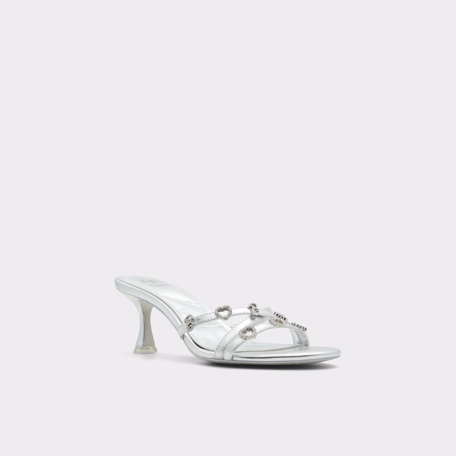 Barbie X Aldo Barbiemule Kitten Heels Silver 5~6~6.5~7~7.5~8~8.5~9~10~11