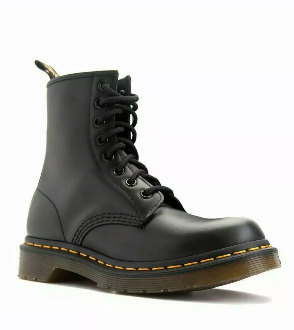 Women’s Shoes Dr. Martens 1460 8 Eye Leather Boots 11821006 BLACK SMOOTH SIZE 11